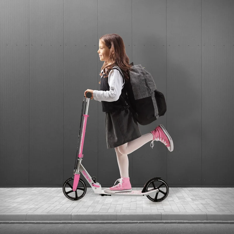 B-Ware Cityroller Rosa klappbar und höhenverstellbar Scooter mit XXL-Räder Hauki– Tetroller & Kickscooter
