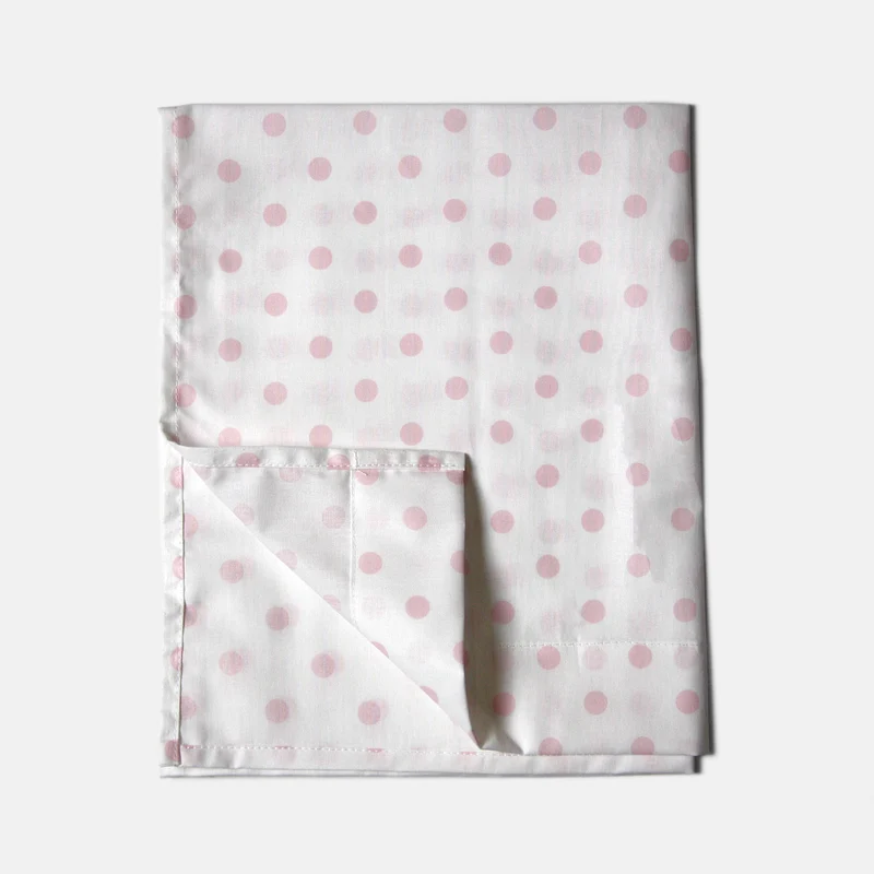 Lenzuolo Bianco Pois Rosa