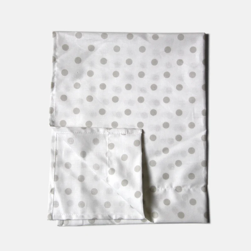Lenzuolo Bianco Pois Beige
