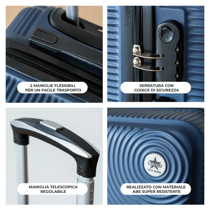Set 3 Valigie Rigide ABS COVERI Il Gruppone