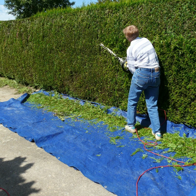 Abdeckplane Gewebeplane mit Ösen 4x6 m 180g/m² in Blau aus PE