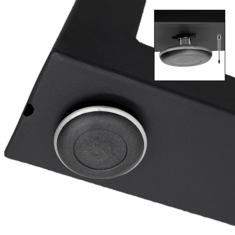 B-Ware Tischbeine 2er Set Trapez Design 60x72 cm schwarz aus Stahl