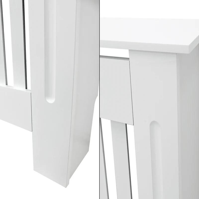 Heizkörperverkleidung 78x19x82 cm Weiß aus MDF