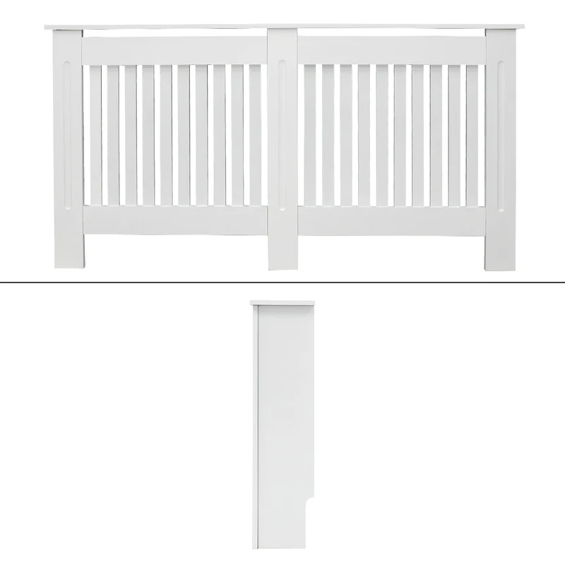 Heizkörperverkleidung 152x19x82 cm Landhaus Weiß aus MDF