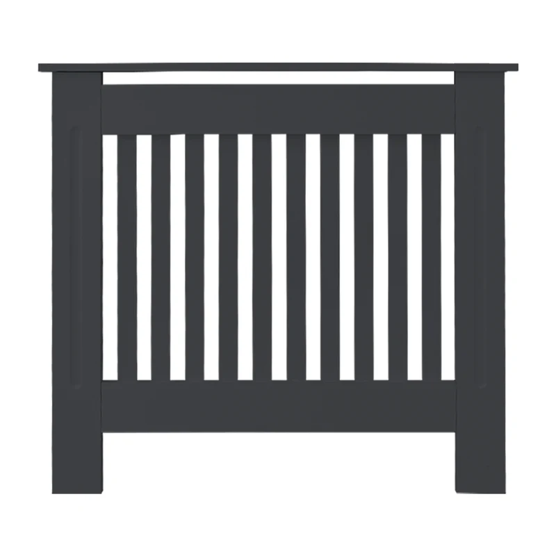 Heizkörperverkleidung 78x19x82 cm Landhaus Anthrazit aus MDF ML-Design