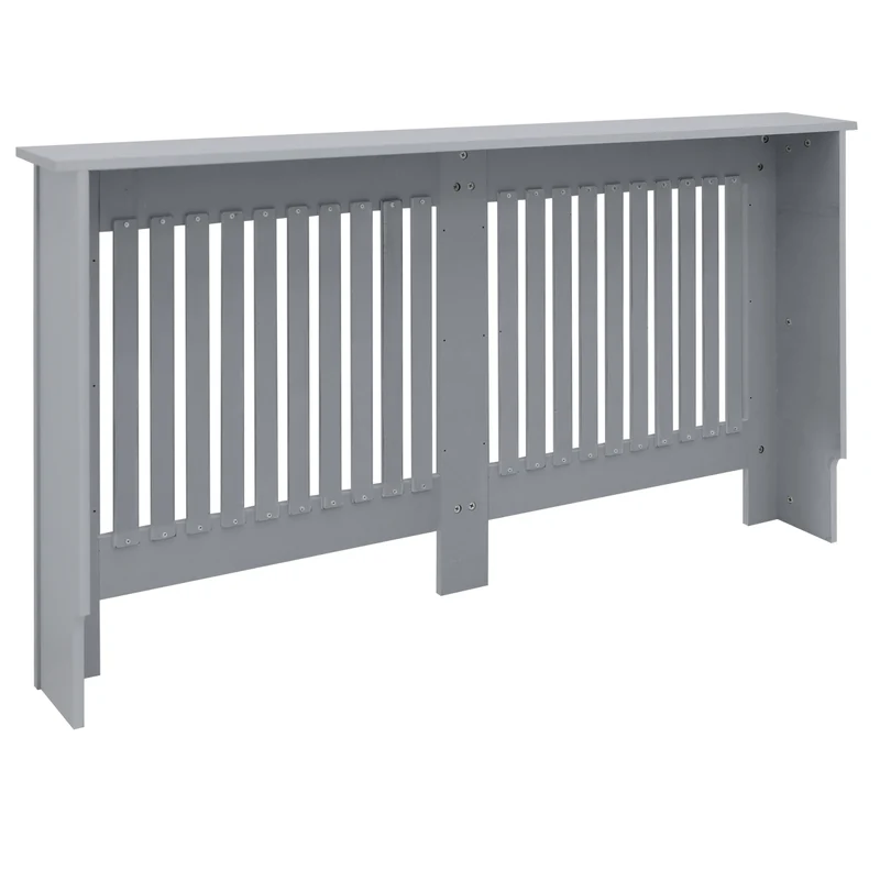 Heizkörperverkleidung 152x19x82 cm Landhaus Grau aus MDF ML-Design