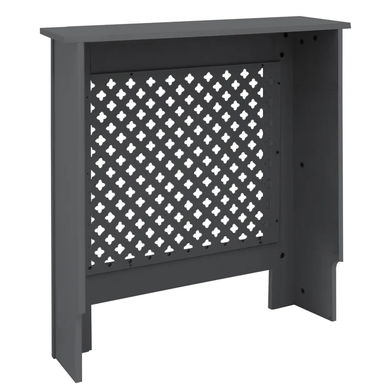 Heizkörperverkleidung 78x19x82 cm Raute Anthrazit aus MDF ML-Design