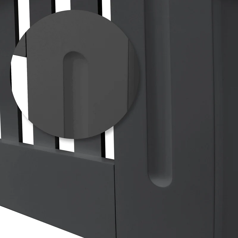 Heizkörperverkleidung 152x19x82 cm Landhaus Anthrazit aus MDF ML-Design