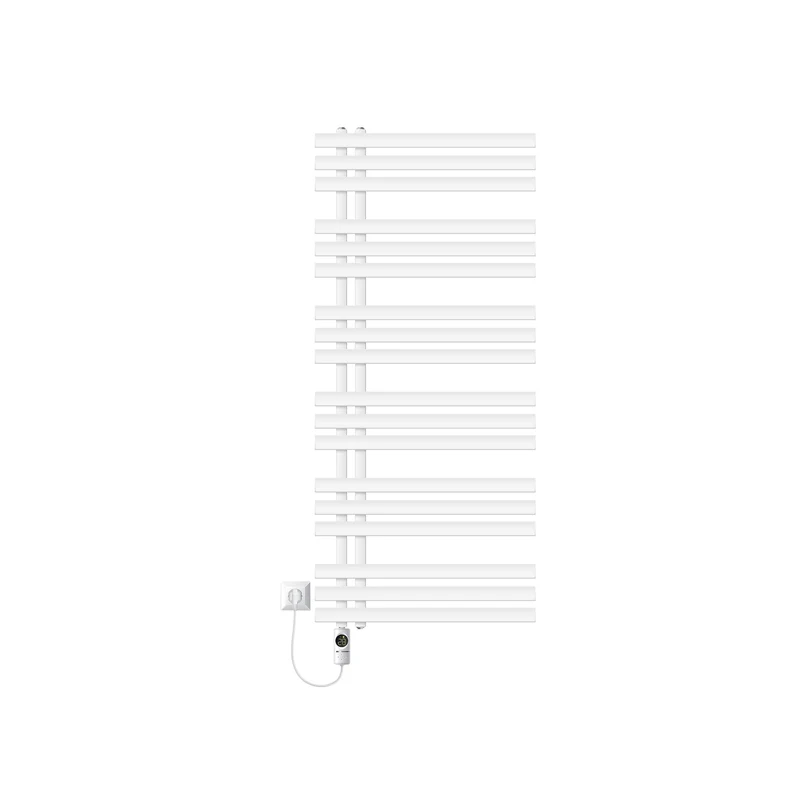 Badheizkörper Mittelanschluss 600x1400 mm Weiß mit Heizstab 1200W LuxeBath