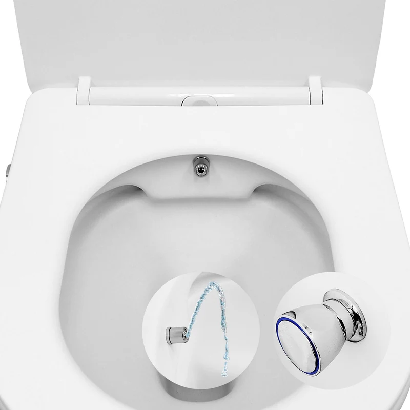 Wand-WC Hänge Toilette aus Keramik 55,5 cm lang Spülrandlos mit Softclose