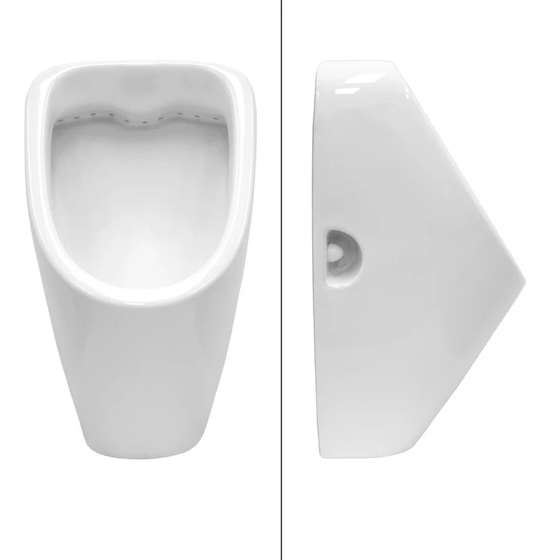 Urinal Pissoir aus Keramik mit Zulauf von Hinten inkl. Absaug Siphon Luxebath