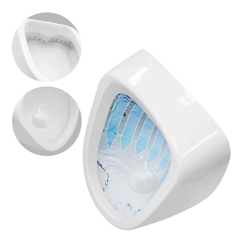 Urinal Pissoir aus Keramik mit Zulauf von Hinten Luxebath