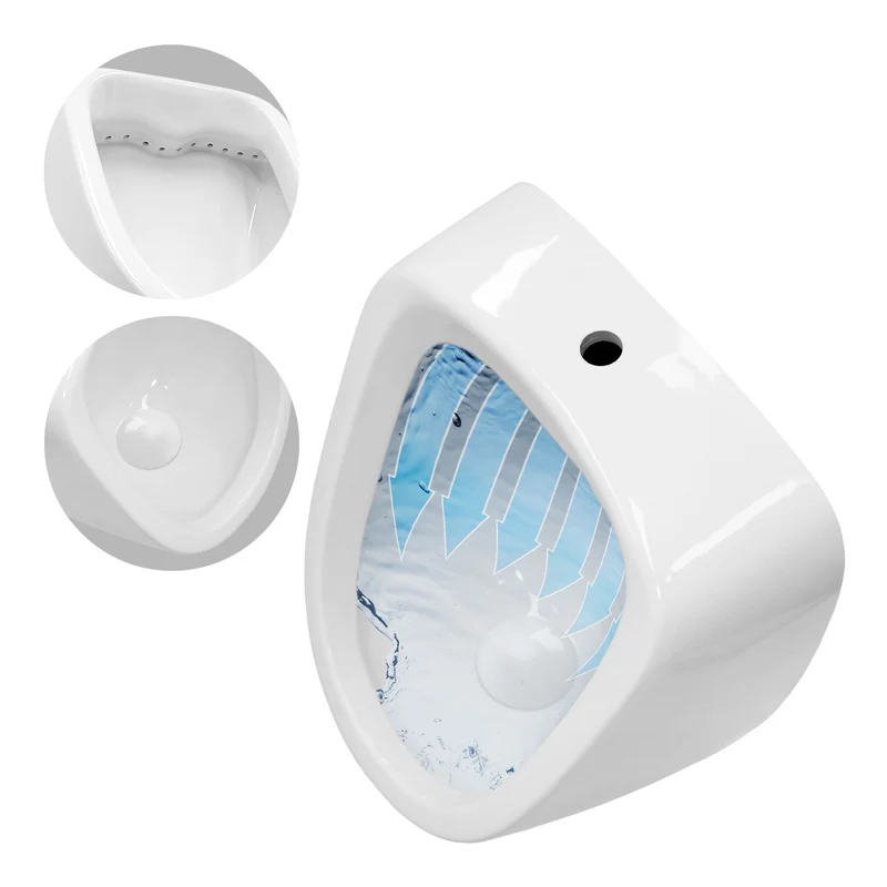 Urinal Pissoir aus Keramik mit Zulauf von Hinten Luxebath