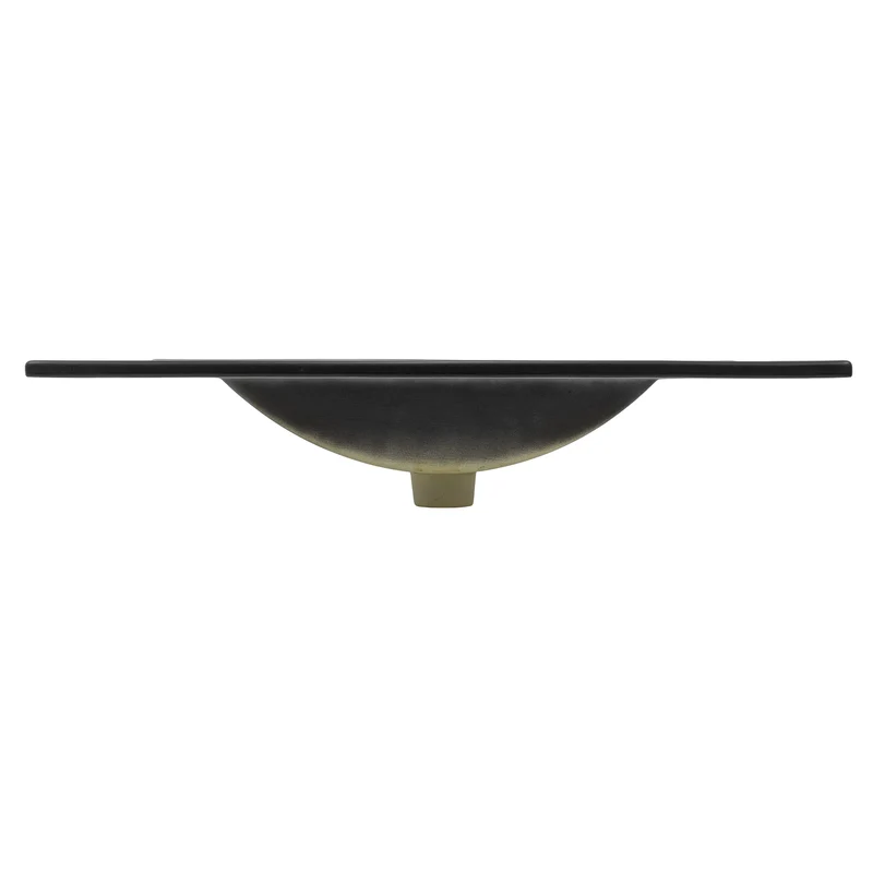 Waschbecken Rechteckig mit Überlauf 81x47x17,5 cm Schwarz matt aus Keramik ML-Design