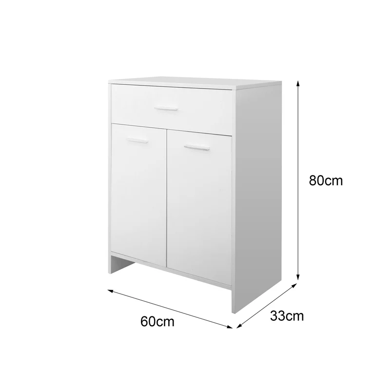Badmöbel Badezimmermöbel Set 5-Teilig Spiegelschrank Hochschrank Unterschrank Midischrank Wäscheschrank in Weiß ML-Design