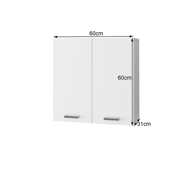 Badmöbel Badezimmermöbel Set 5-Teilig Spiegelschrank Hochschrank Unterschrank Midischrank Hängeschrank in Weiß ML-Design