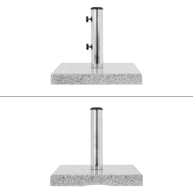 Sonnenschirmständer 40x5x40 cm Grau aus Granit belastbar bis 20 kg ML-Design