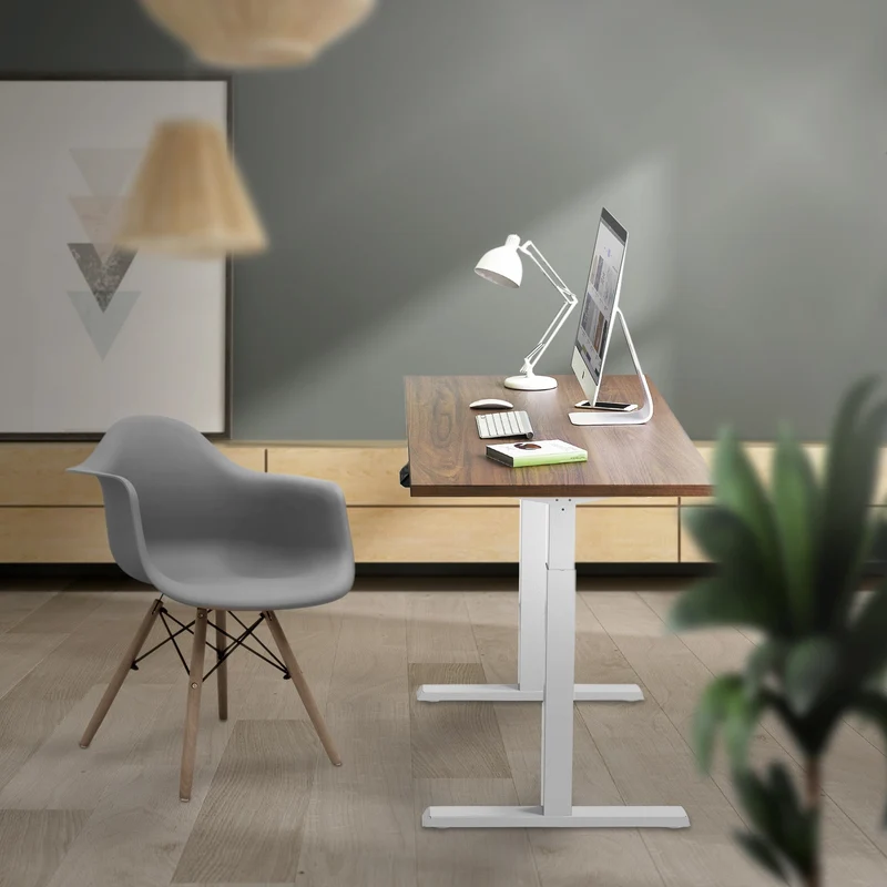 Elektrisches Schreibtischgestell Weiß aus Kunststoff und Stahl ML-Design