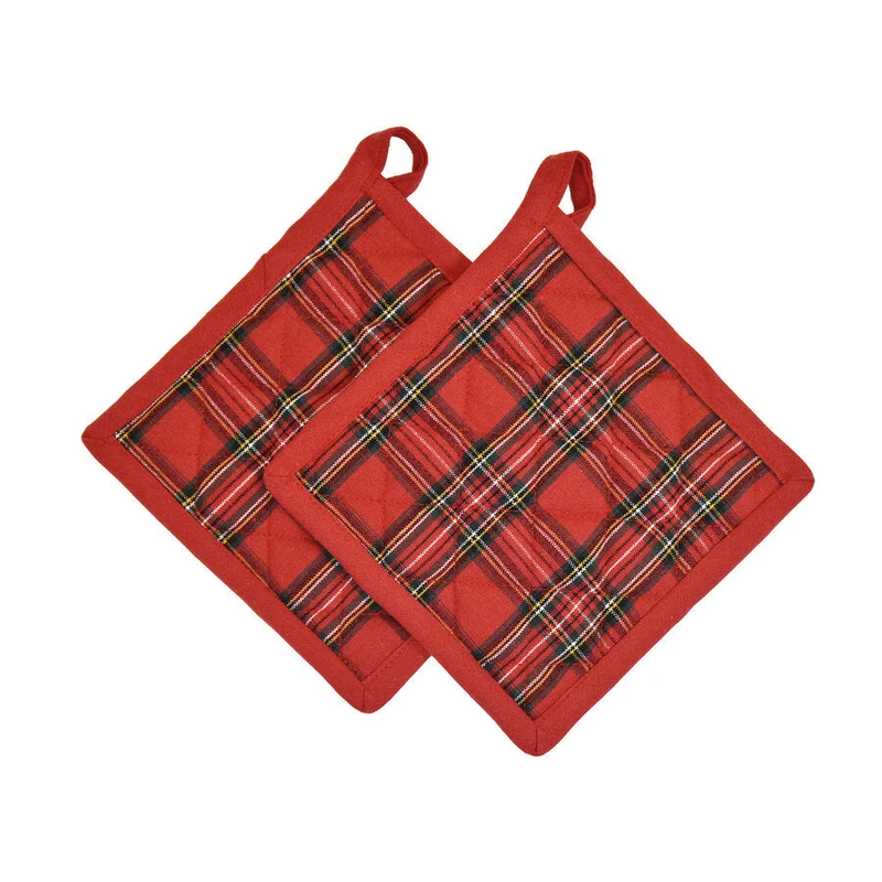 Set 2 Presine in Puro Cotone - Tartan