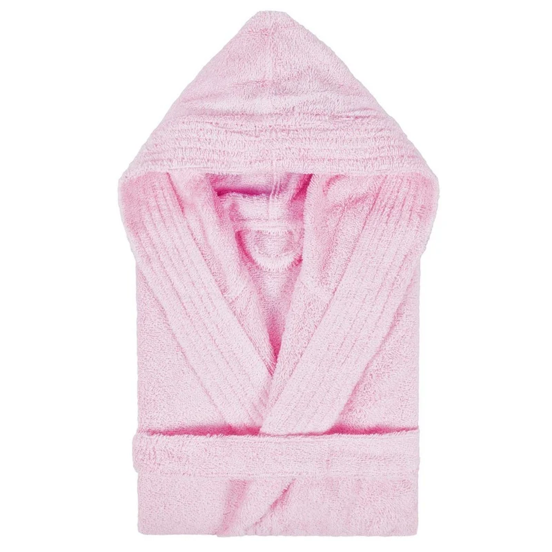 Accappatoio con Cappuccio da Bambino in Spugna di Cotone - Pure