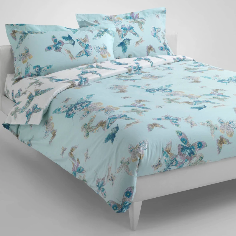 Completo Copripiumino butterfly Moderno in Percalle