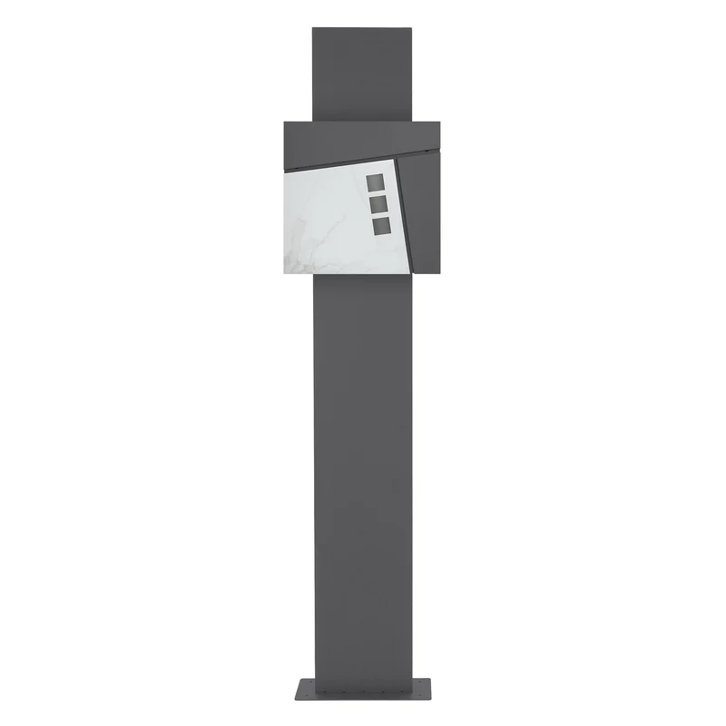 ML-DESIGN | Standbriefkasten freistehend in verschiedenen Designs 170 cm hoch Edelstahl Standfuß in Anthrazit