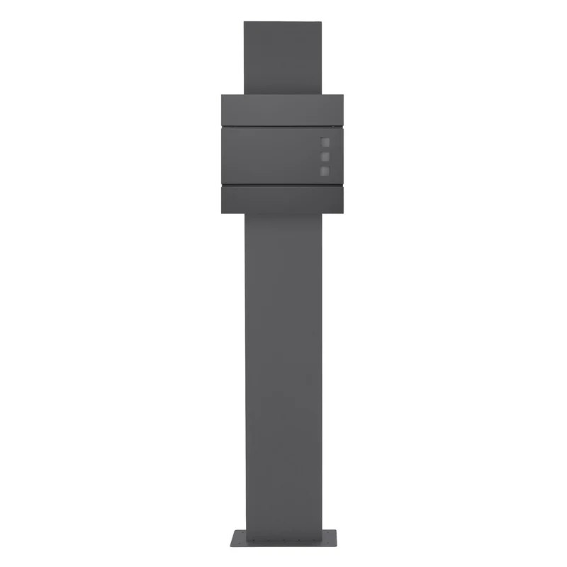 ML-DESIGN | Standbriefkasten freistehend in verschiedenen Designs 170 cm hoch Edelstahl Standfuß in Anthrazit