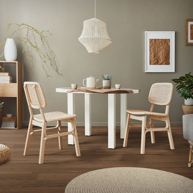 4er Set Tischbeine I-Design 72cm Weiß glänzend höhenverstellbare Tischgestell aus pulverbeschichteter Stahl, Profil 8x8cm, ML-Design