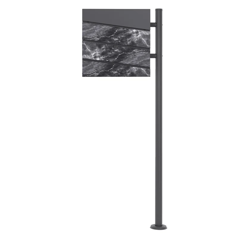 ML-DESIGN | Standbriefkasten freistehend in verschiedenen Designs 120 cm hoch Edelstahl Standfuß in Anthrazit