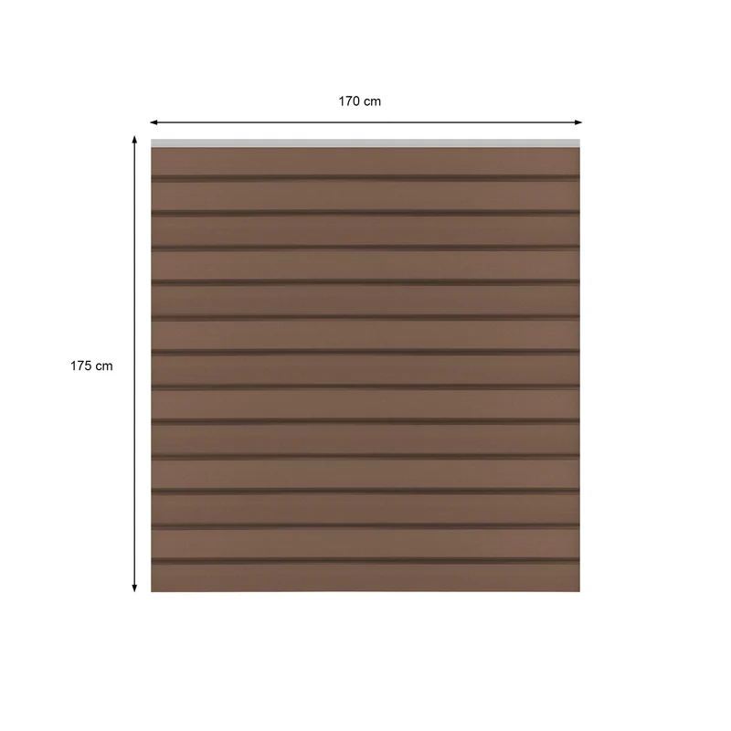 WPC Quadratelement Sichtschutz aus 13 Paneelen Braun 170x175x170 cm ML-Design