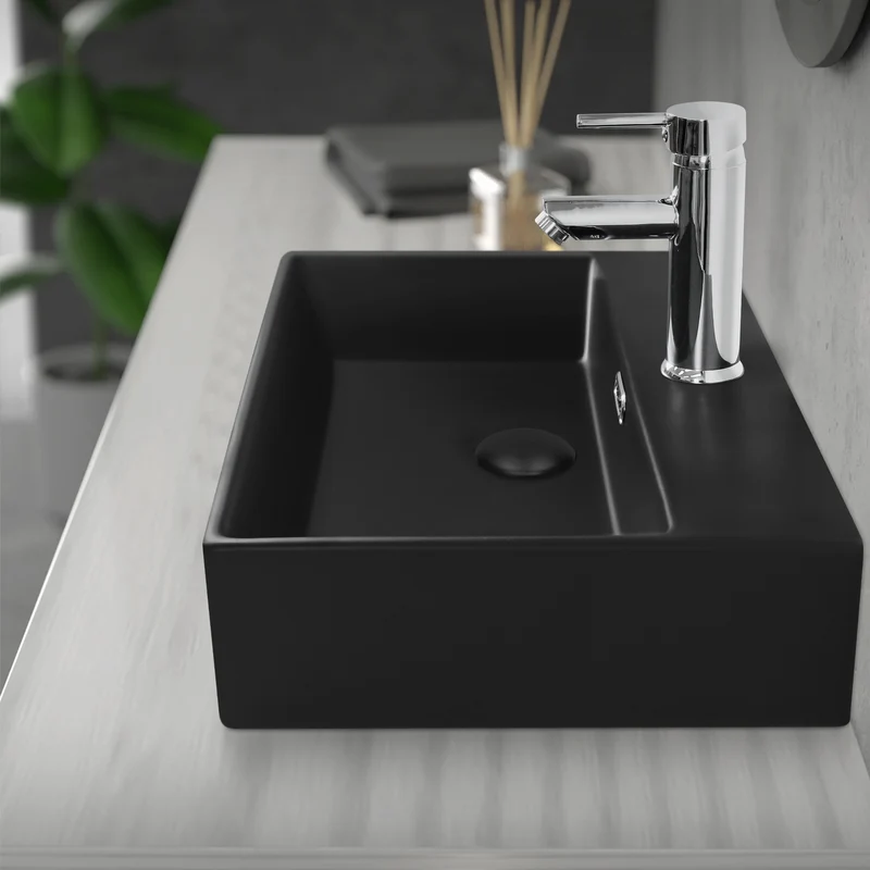 Ablaufgarnitur für Waschbecken mit Überlauf Edelstahl ML-Design