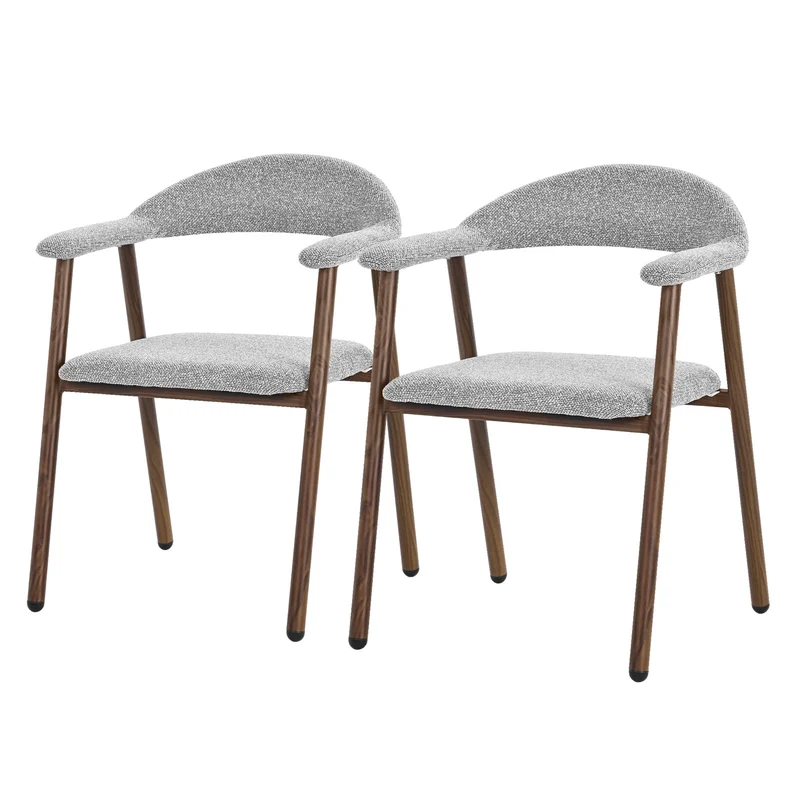 ML-Design | Esszimmerstühle Set mit Armlehne, Rückenlehne & Webstruktur, Wohnzimmerstühle Küchenstühle Polsterstühle