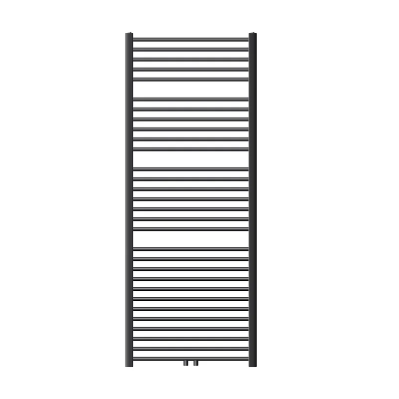 Badheizkörper Sahara 750x1800 mm Anthrazit gebogen mit Mittelanschluss