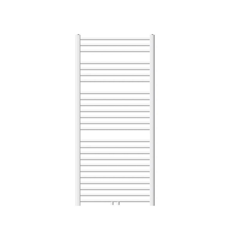 Badheizkörper Sahara 750x1500 mm Weiß gebogen mit Mittelanschluss LuxeBath