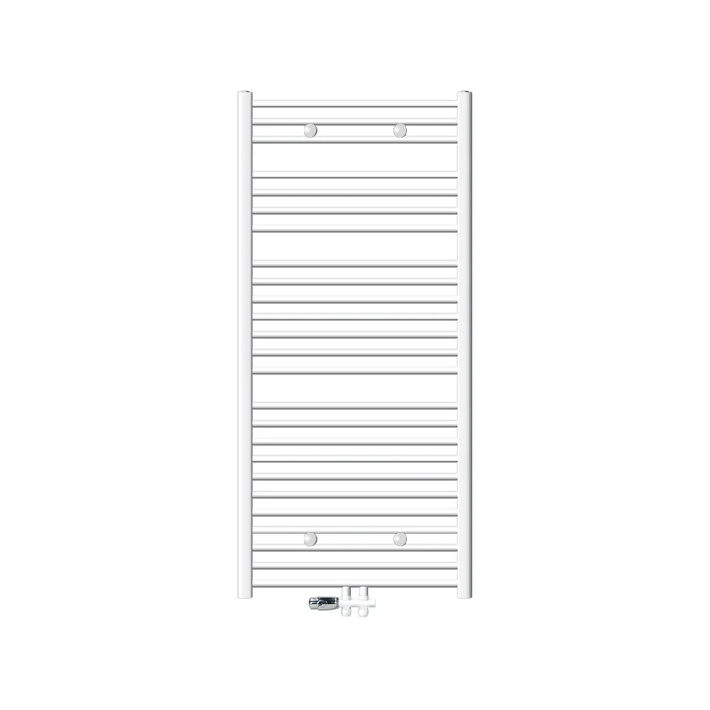 Badheizkörper 750x1500 mm Weiß, gerade, Boden Anschlussgarnitur