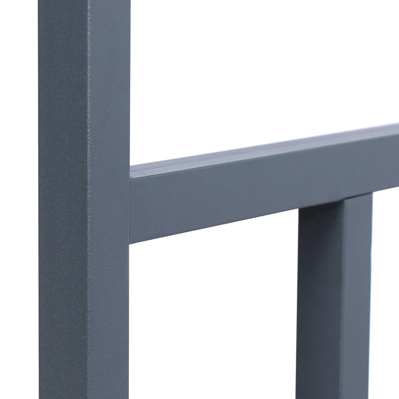 Kaminholzregal Brennholzregal mit Dach aus Stahl in Anthrazit ML-Design