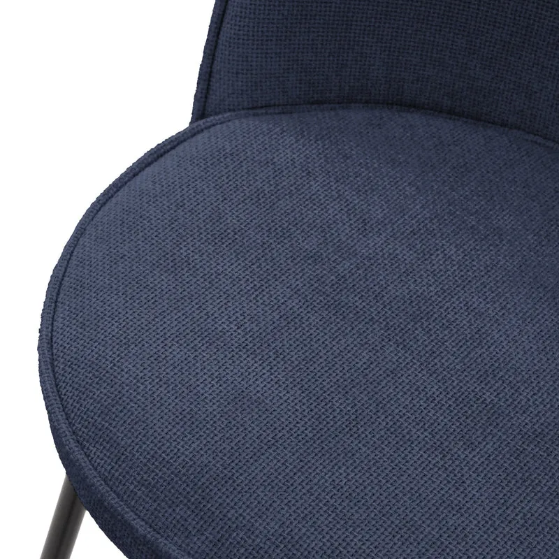 B-Ware Barhocker 2er Set Dunkelblau 52x102x50 cm mit Rückenlehne und Fußstütze bis 120 kg ML-Design