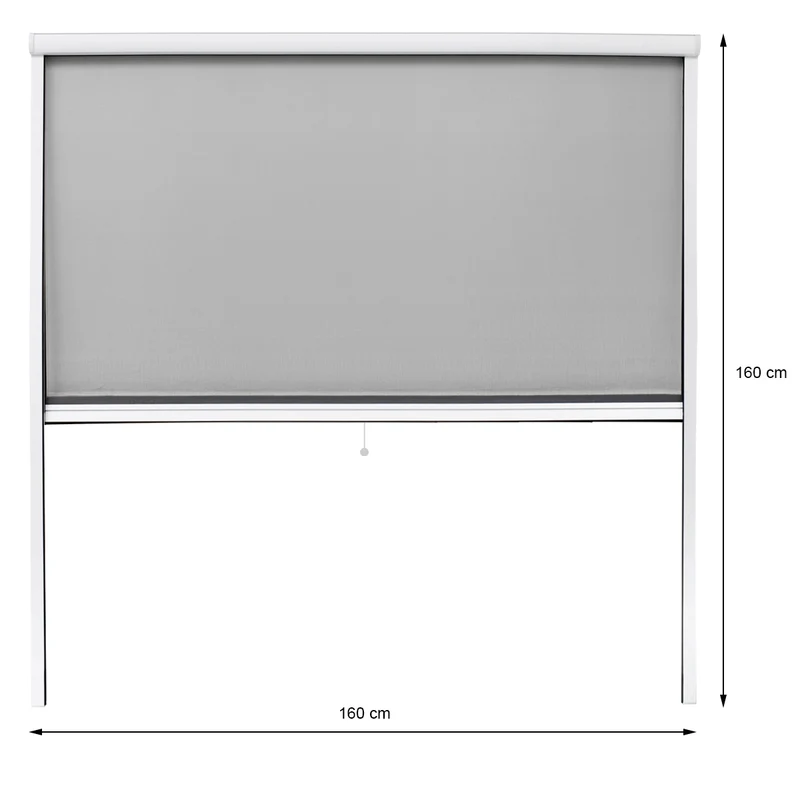 B-Ware Insektenschutzrollo für Fenster 160x160 cm Weiß