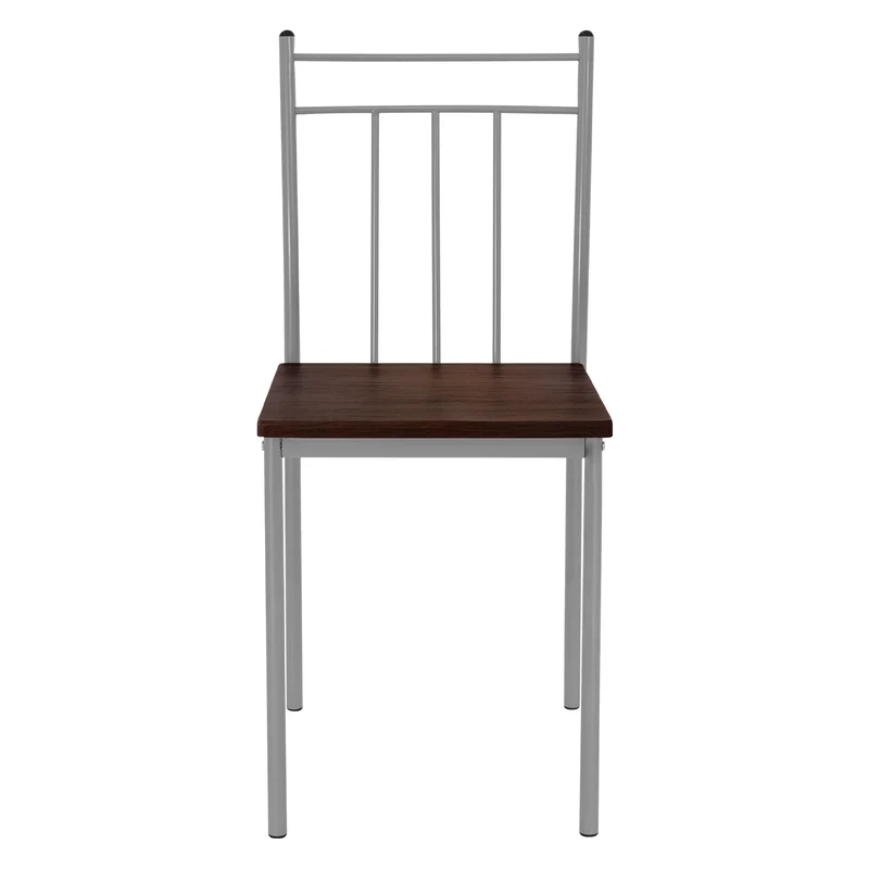 Essgruppe für 4 Personen 5-teilig mit Esstisch und 4 Stühlen Dunkelbraun aus Holz ML-Design