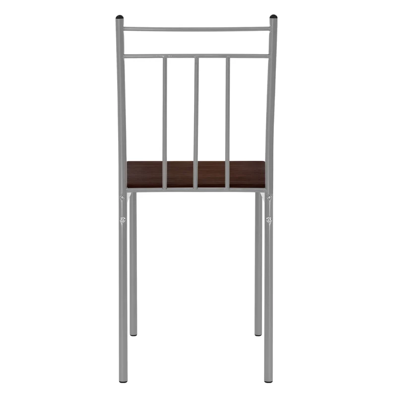 Essgruppe für 4 Personen 5-teilig mit Esstisch und 4 Stühlen Dunkelbraun aus Holz ML-Design