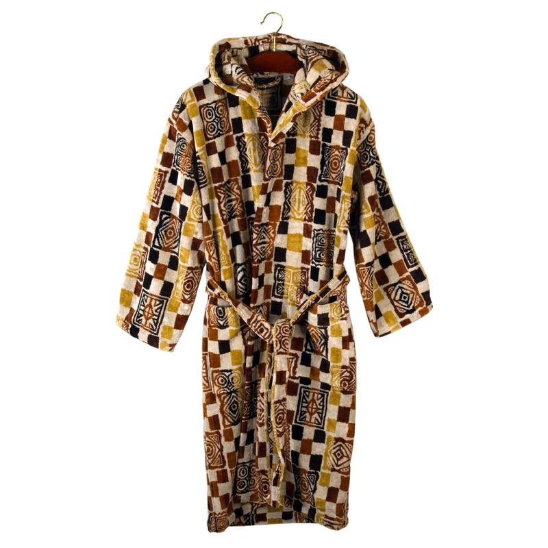 Accappatoio con Cappuccio henri Moderno in Cotone 410 gr/mq