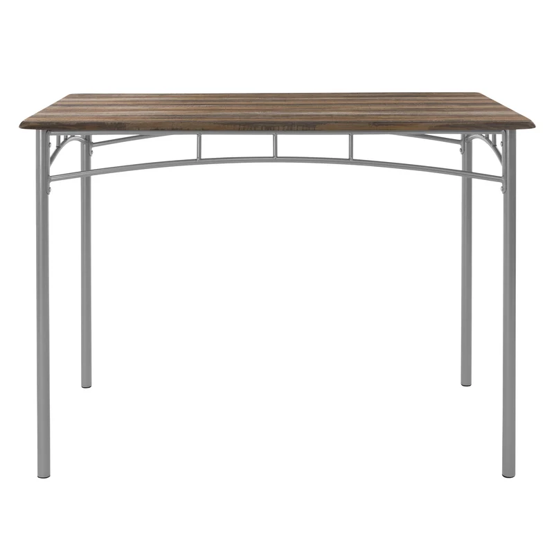 Essgruppe für 4 Personen 5-teilig mit Esstisch und 4 Stühlen Braun aus Holz ML-Design