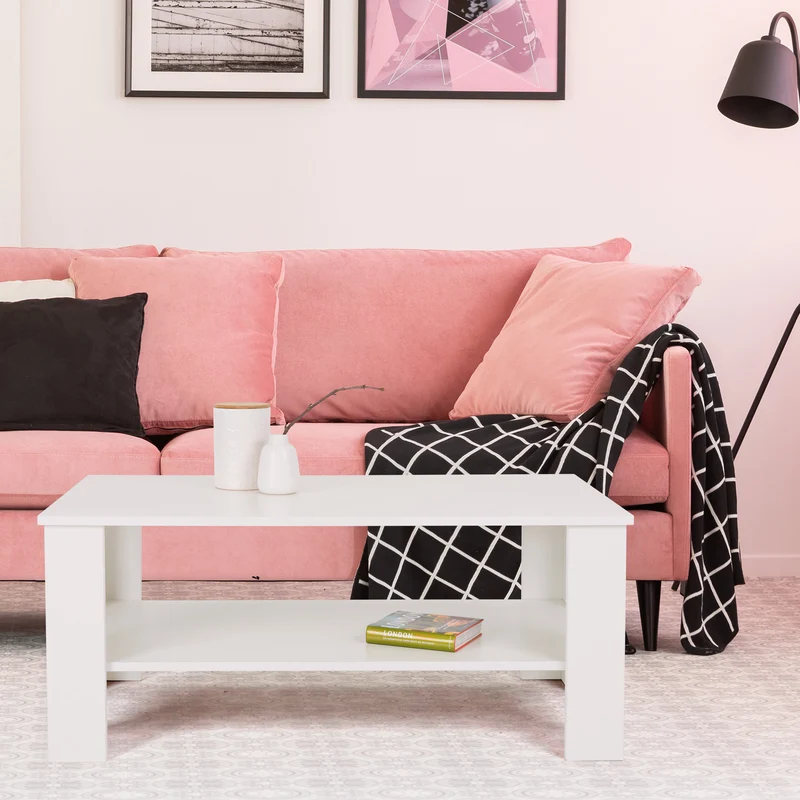 Couchtisch 100x57x43 cm Weiß ML-Design