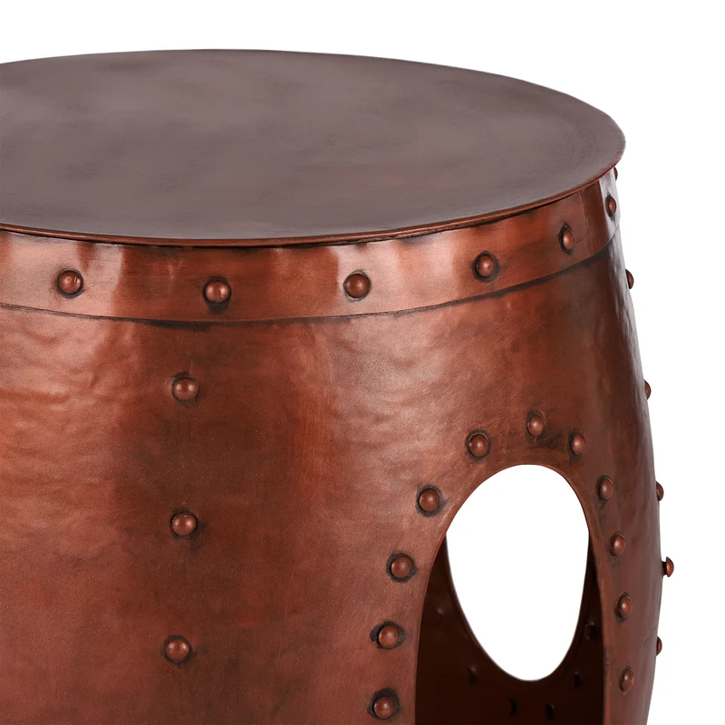 Beistelltisch Ø 38x45 cm Kupfer aus Metall WOMO-Design
