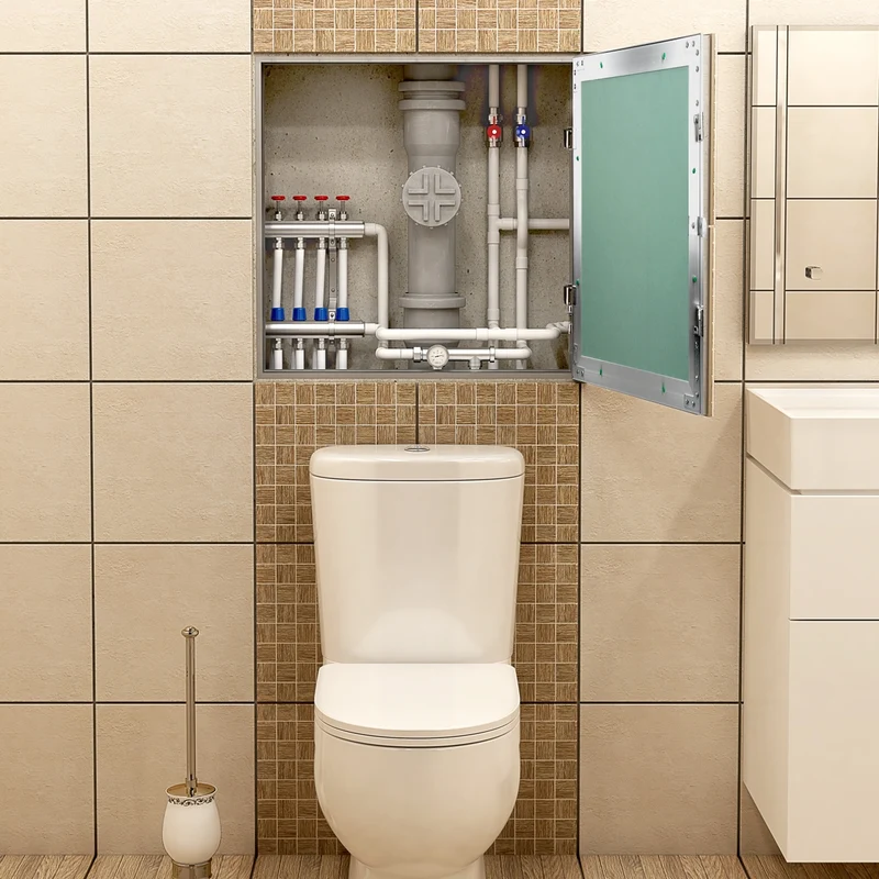 B-Ware Revisionsklappe GK-Einlage 400x600 mm mit Rahmen aus Aluminium