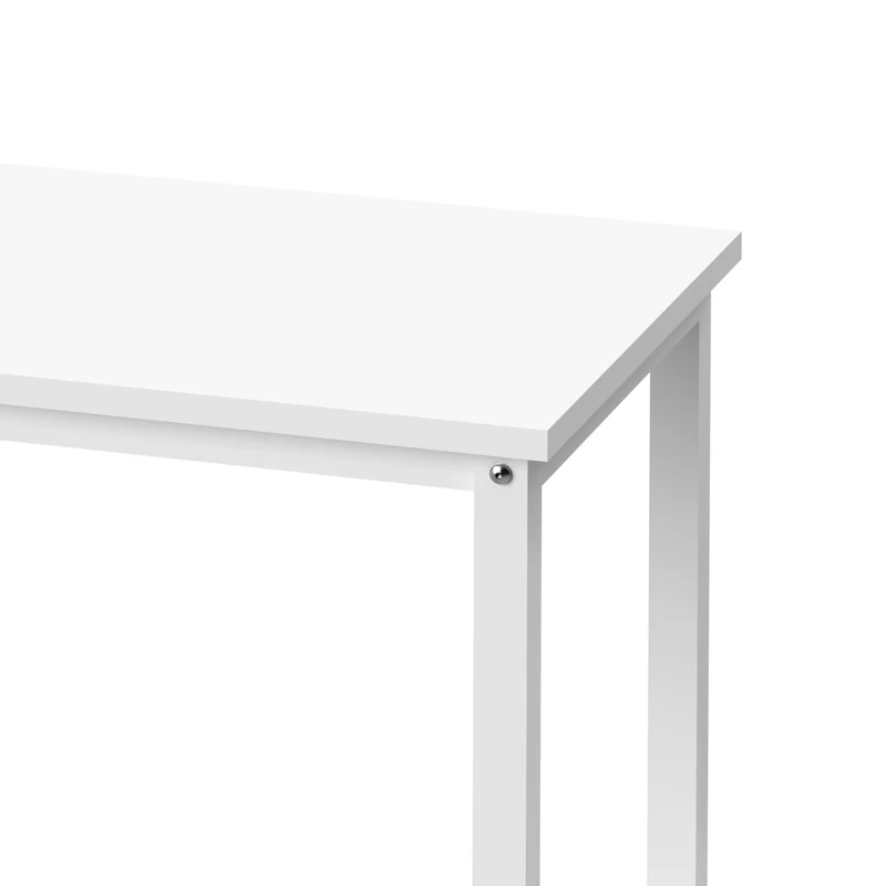 Schreibtisch 120x60x75 cm Weiß aus Holz mit Metallgestell von ML-Design