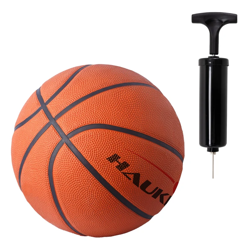Basketballkorb Set mit Ständer Schwarz aus Stahl Hauki