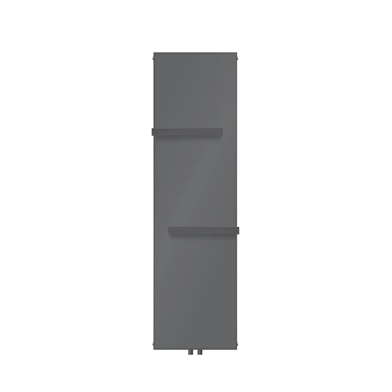Badheizkörper 1600x452 mm Anthrazit mit Mittelanschluss inkl. 2x Handuchhalter ML-Design
