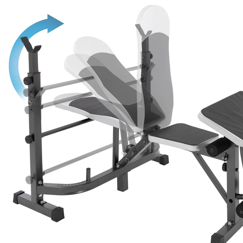 B-Ware Multifunktion Hantelbank mit Ablage anthrazit aus Metall bis 255 kg