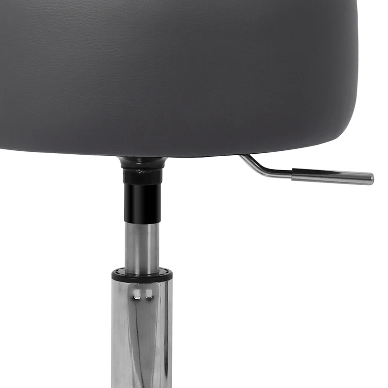 Sitzhocker Ø 33 cm Grau aus verchromter Stahl ML-Design